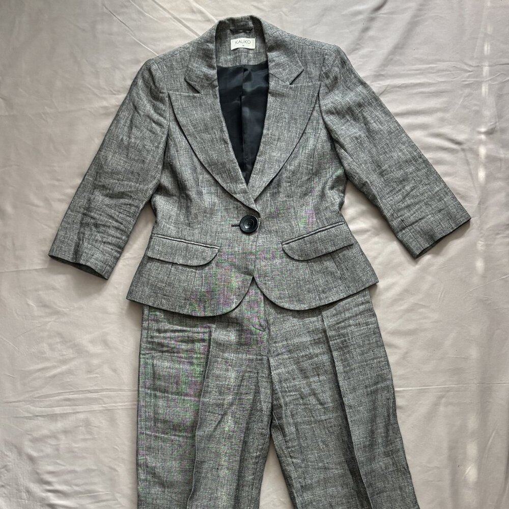 Kaliko Luxe Linen Peplum‎ Suit | UK 10 / US 6